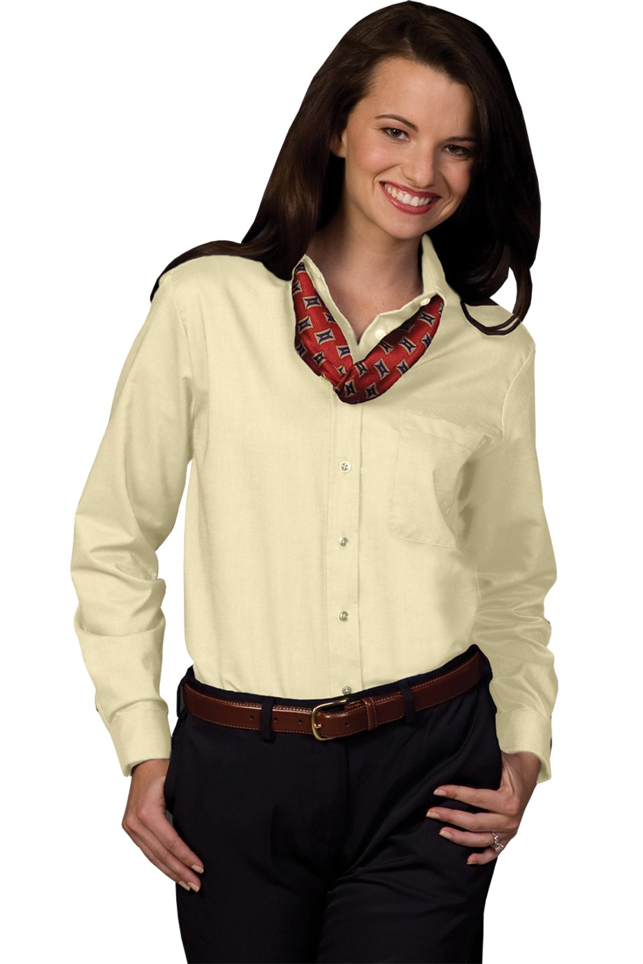 Edward's Women's Oxford Long Sleeve Shirt 